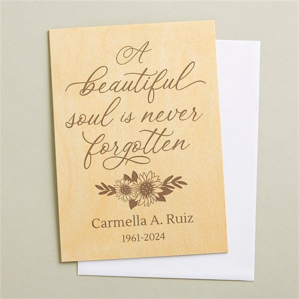 A Beautiful Soul Personalized 5x7 Wooden Greeting Card - 50022