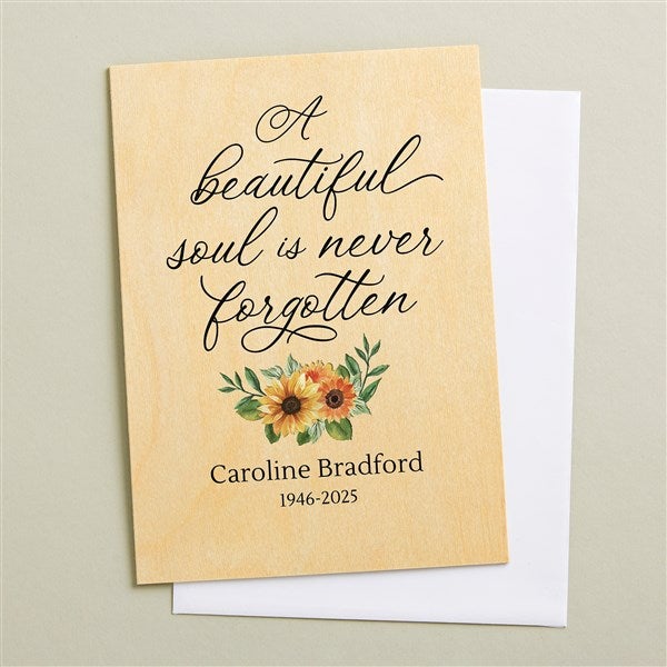 A Beautiful Soul Personalized 5x7 Wooden Greeting Card  - 50026