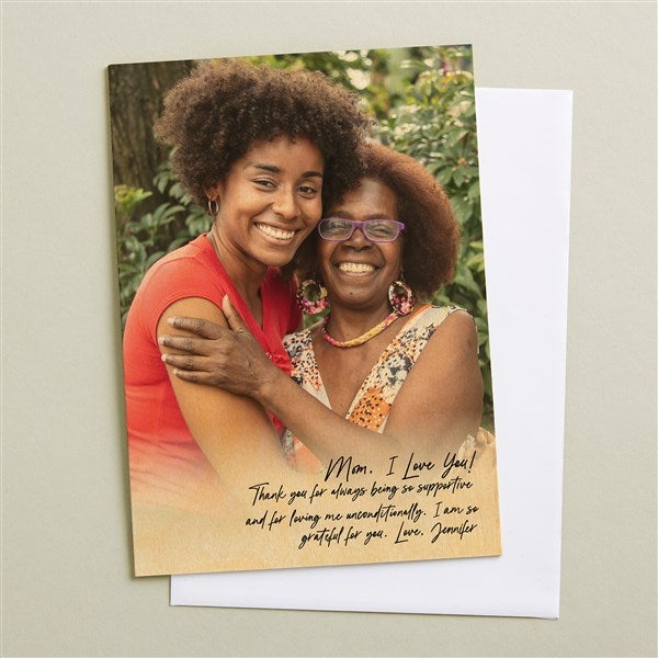 Photo Expressions for Her Personalized 5x7 Wooden Greeting Card  - 50032