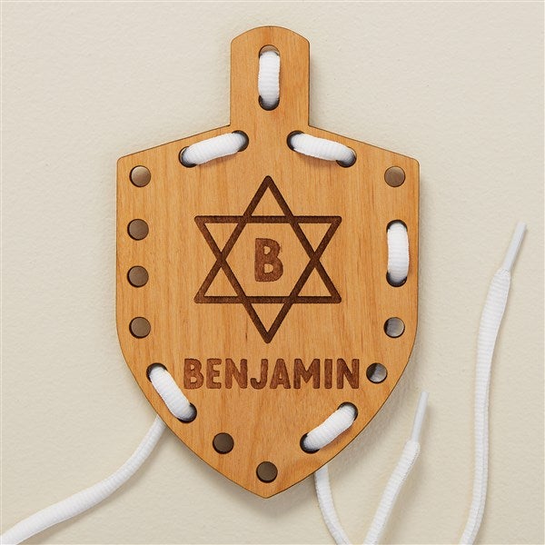 Hanukkah Personalized Wooden Lacing Toy - 50058