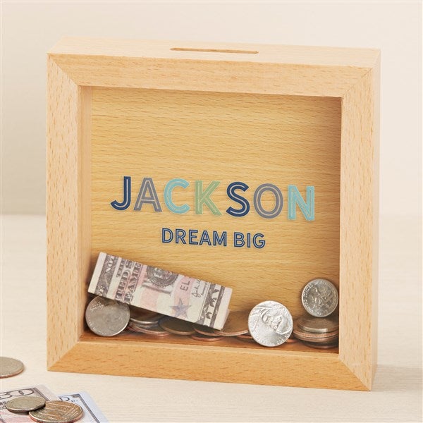 Boy&#39;s Colorful Name Personalized Bank - 50095