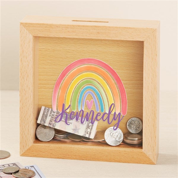 Watercolor Brights Personalized Bank - 50099