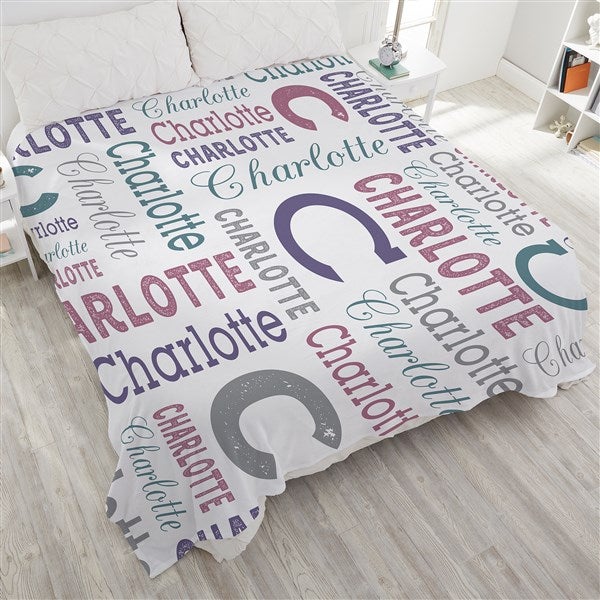 Trendy Repeating Name Personalized Blanket - 50128