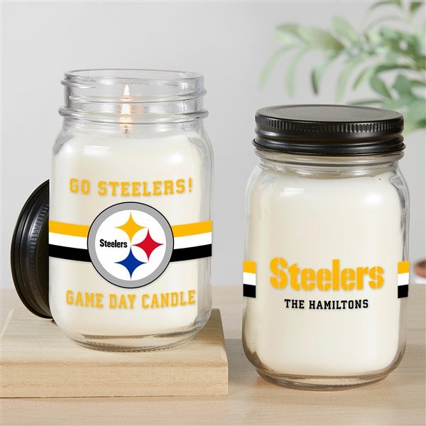 NFL Pittsburgh Steelers Personalized Farmhouse Candle Jar - 50131