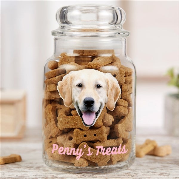 Pet Photo Face Cutout Personalized Pet Treat Jar - 50301