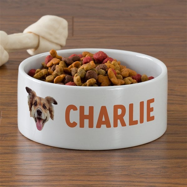 Pet Photo Face Cutout Personalized Pet Bowls - 50302