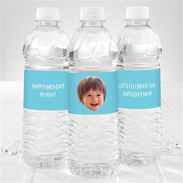 Photo Face Cutout Personalized Water Bottle Labels - 50307