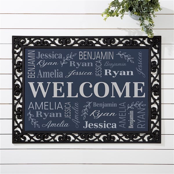 Classic Family Repeating Name Personalized Doormat - 50310