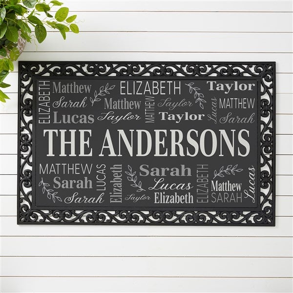 Classic Family Repeating Name Personalized Doormat - 50310