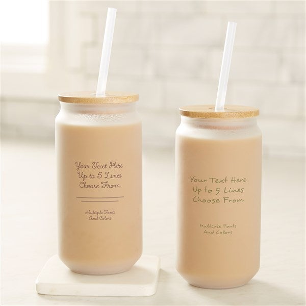 Write Your Own Personalized Frosted Iced Coffee Tumbler - 50357