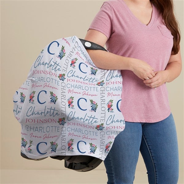 Blooming Baby Girl Personalized 5 in 1 Nursing Cover - 50365