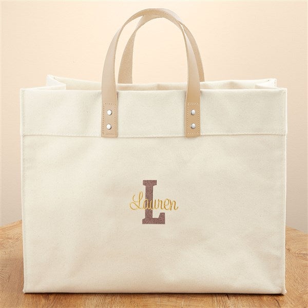 Playful Name Embroidered Tote Bag - 50448