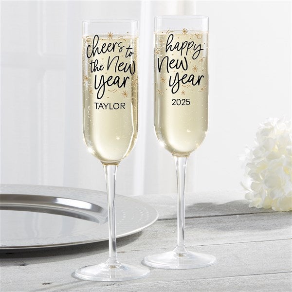 Cheers to the New Year Personalized Luigi Bormioli® Champagne Flute - 50481