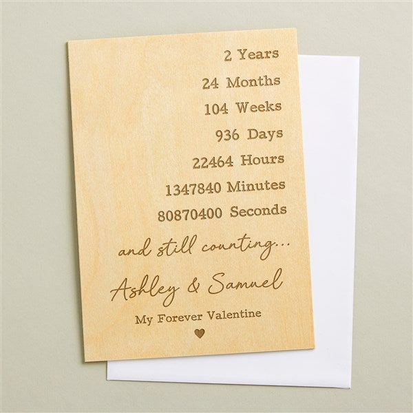 My Forever Personalized Wooden Greeting Card  - 50501