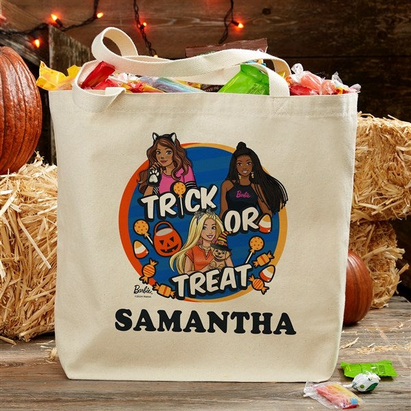 Personalized Barbie Halloween Canvas Tote Bags - 50503