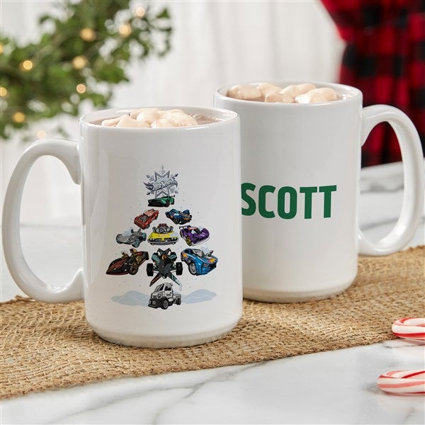 Hot Wheels™ Holiday Personalized Ceramic Mug  - 50519