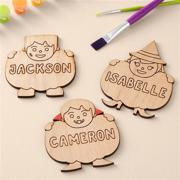 Halloween Personalized Wooden Paintable Toy - 50530