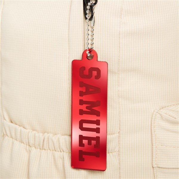 Classic Style Personalized Acrylic Backpack Tag - 50533