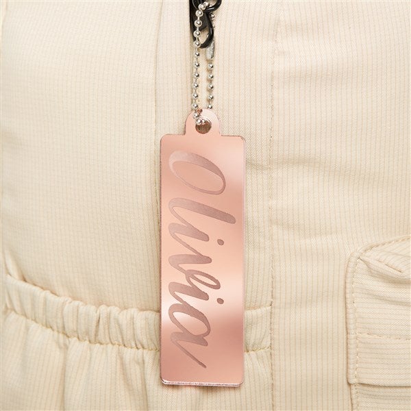 Classic Style Personalized Acrylic Backpack Tag - 50533