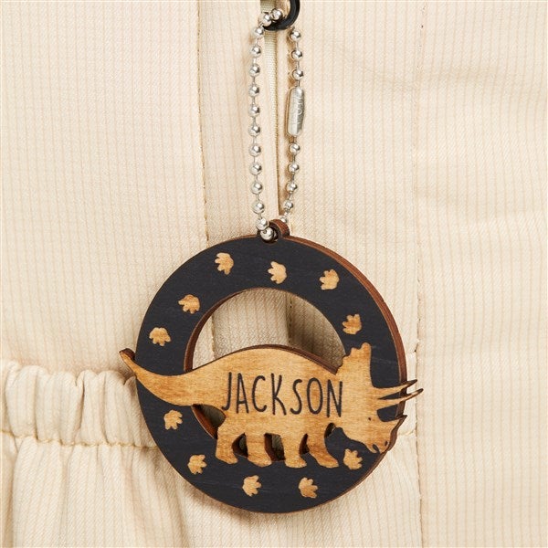 Dinosaur Personalized Wood Backpack Tag - 50534