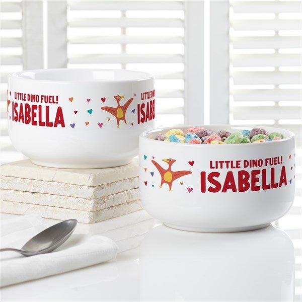 Dino-Mite Personalized Kids Dinosaur Cereal Bowl  - 50559