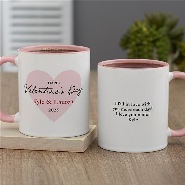 Our First Valentine&#39;s Day Personalized Coffee Mugs - 50564