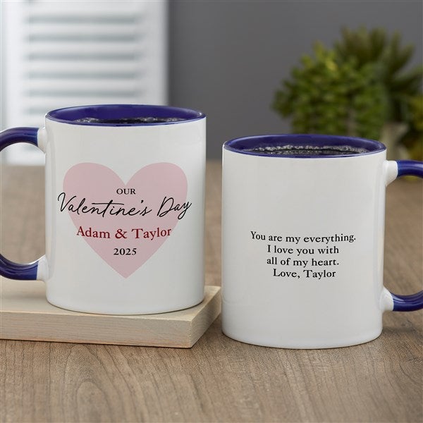 Our First Valentine&#39;s Day Personalized Coffee Mugs - 50564