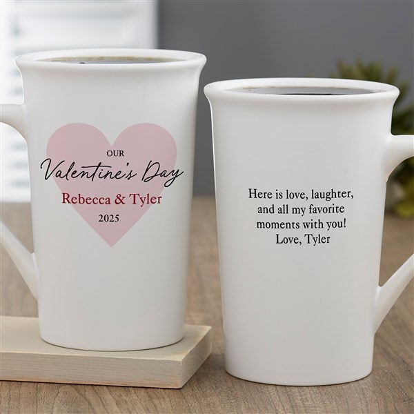 Our First Valentine&#39;s Day Personalized Coffee Mugs - 50564