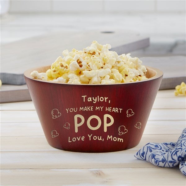 Pop Of Love Personalized Bamboo Red Bowls - 50590