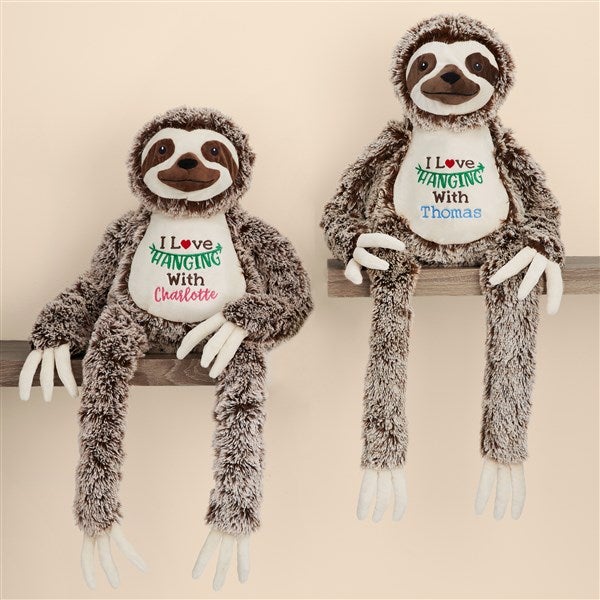 I Love Hanging With You Personalized Long Legged Sloth Stuffed Animal - 50594