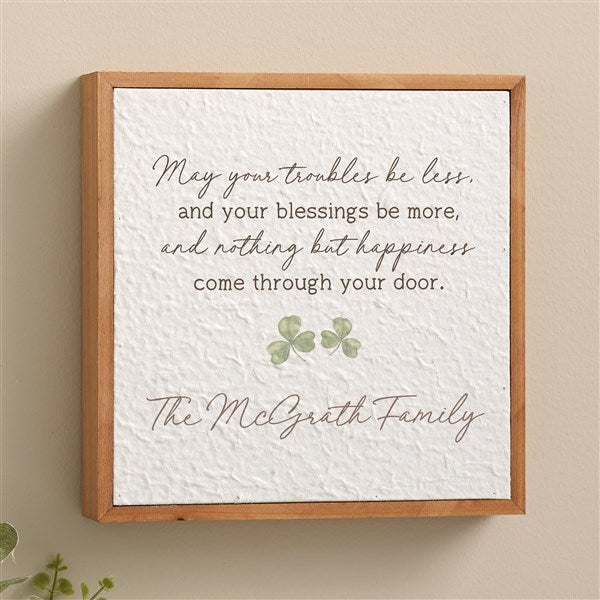 Irish Door Blessing Personalized Pulp Paper Wall Decor - 50668