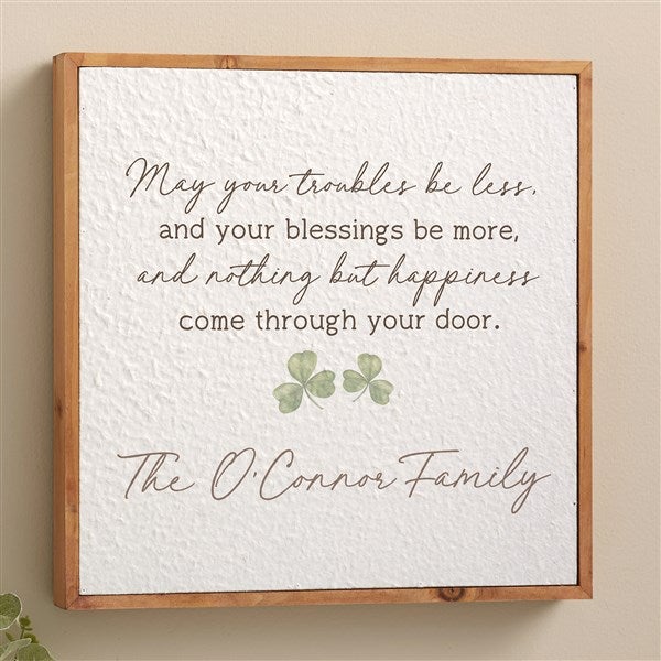 Irish Door Blessing Personalized Pulp Paper Wall Decor - 50668