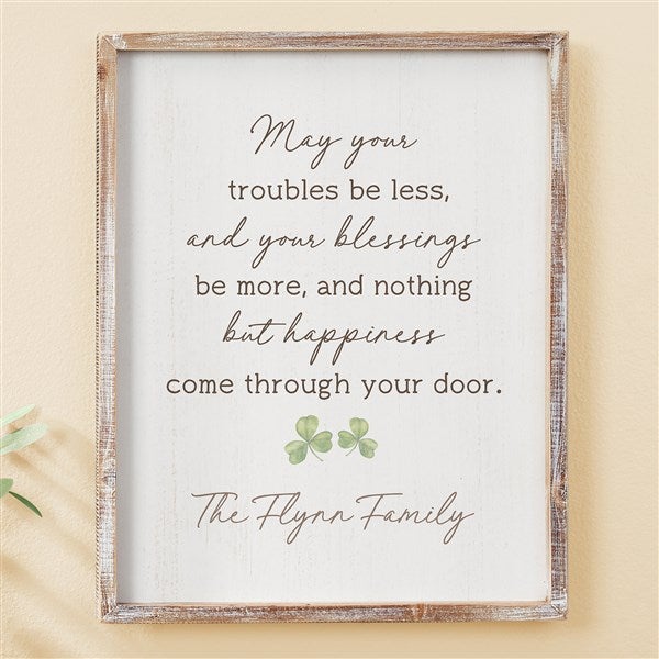 Irish Door Blessing Personalized Frame Wall Art - 50674