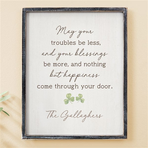 Irish Door Blessing Personalized Frame Wall Art - 50674