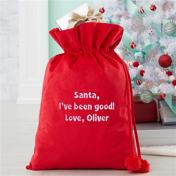 Write Your Own Embroidered Red Santa Sack - 50738