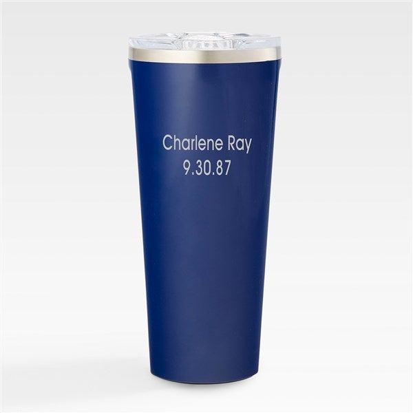 Engraved Corkcicle 24oz Large Tumbler in Navy     - 50750