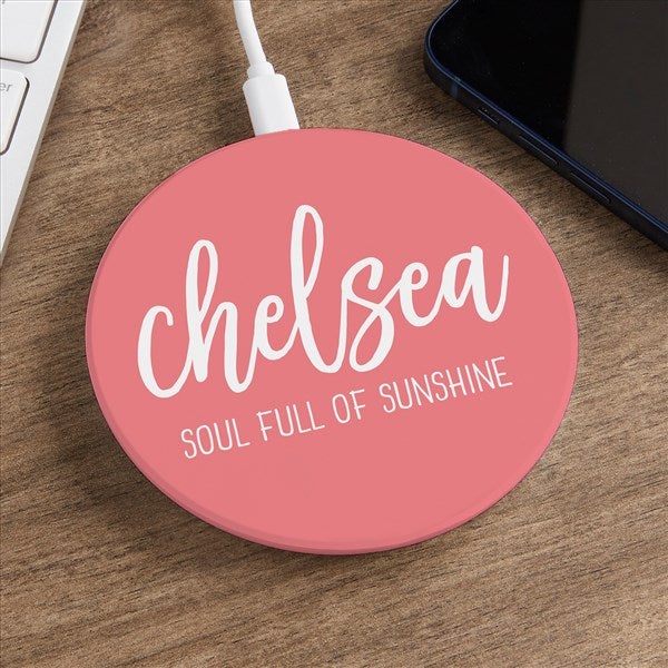 Scripty Style Personalized Wireless Charging Pad - 50784