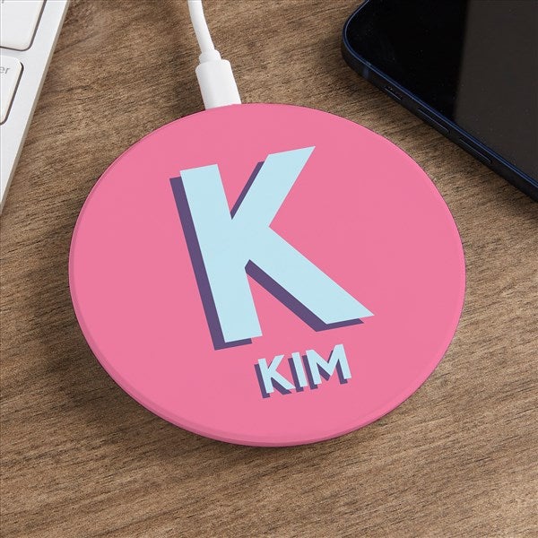 Shadow Name Personalized Wireless Charging Pad - 50785