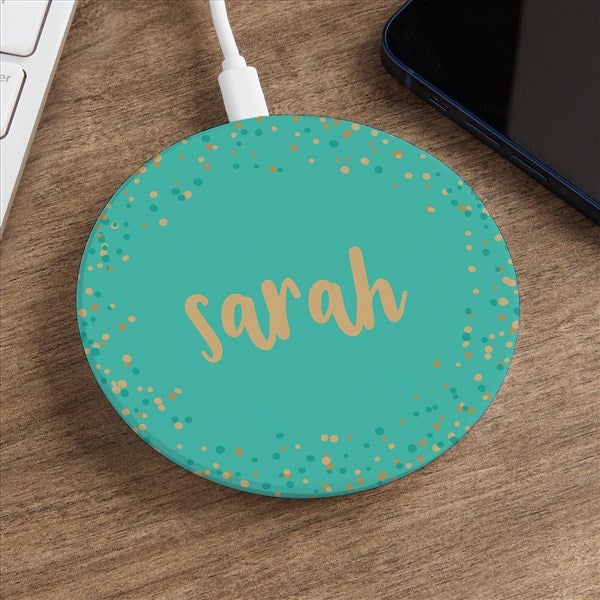 Sparkling Name Personalized Wireless Charging Pad  - 50788