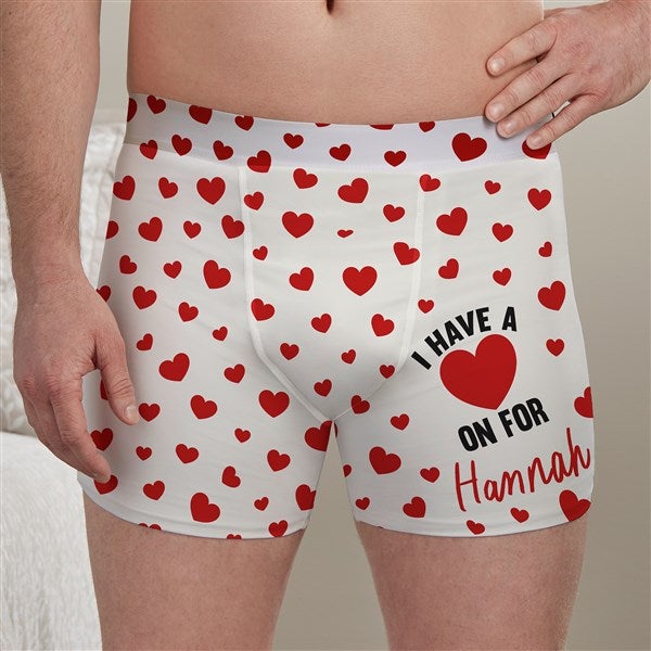 Heart On For Personalized Boxer Shorts - 50923