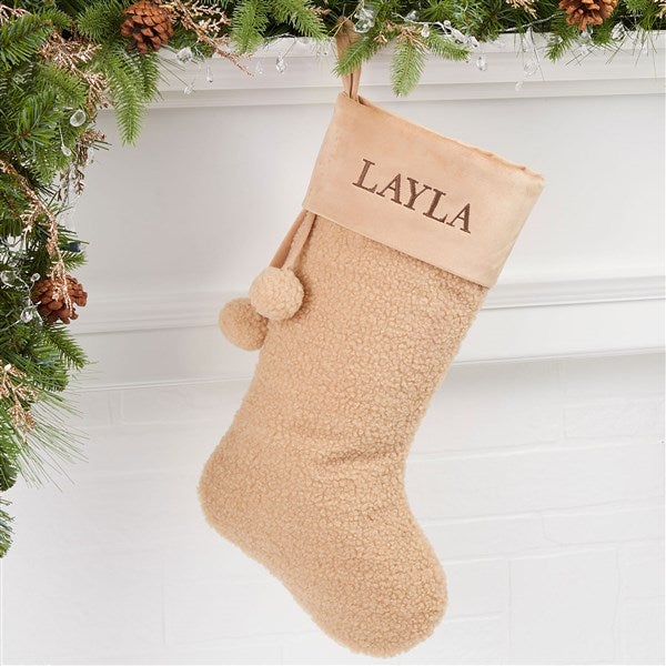 Cozy Sherpa Personalized Christmas Stocking - 51140