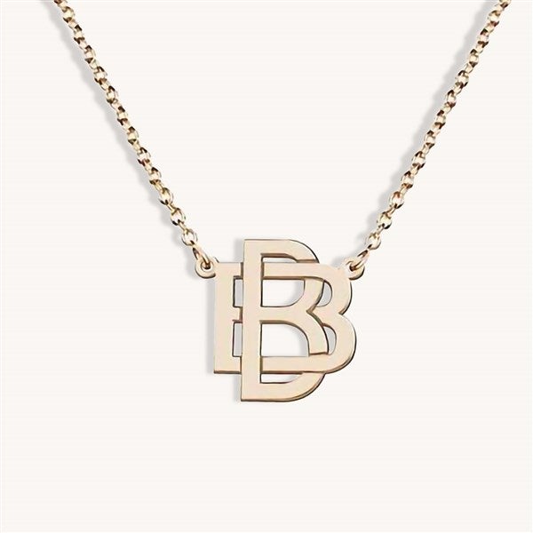 Personalized Overlapping Initials Necklace  - 51143D