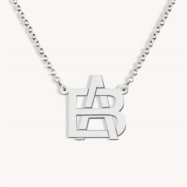 Personalized Overlapping Initials Necklace  - 51143D