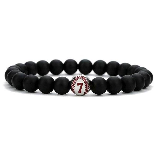 Stainless Steel Personalized Baseball Bead Bracelet - 51200D