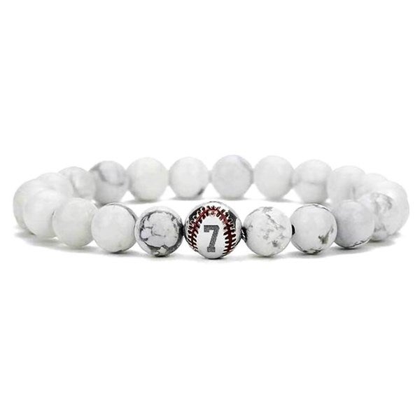 Stainless Steel Personalized Baseball Bead Bracelet - 51200D