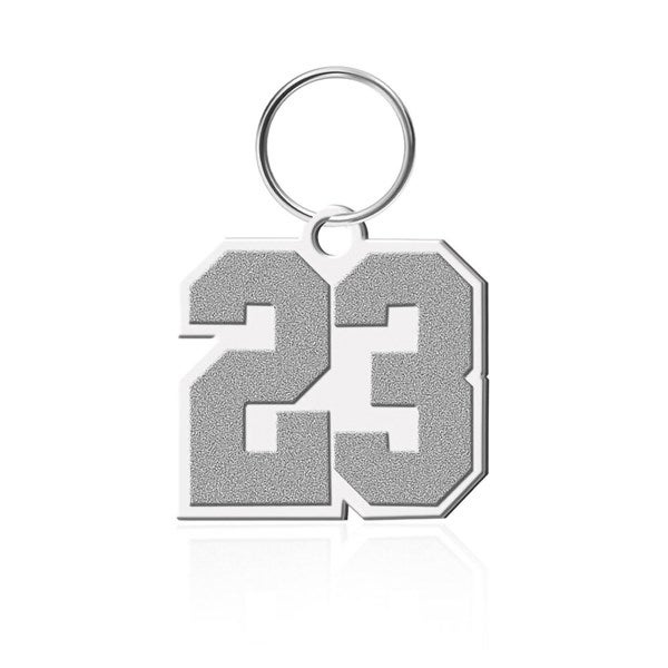 Personalized Sports Number Zipper Charm - 51208D