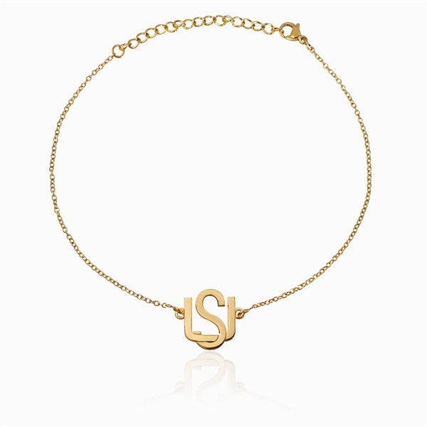 Personalized Overlapping Initial Anklet - 51303D