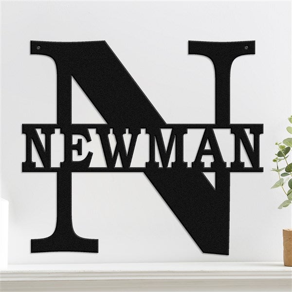 Personalized Modern Split Letter Steel Sign - 51426D