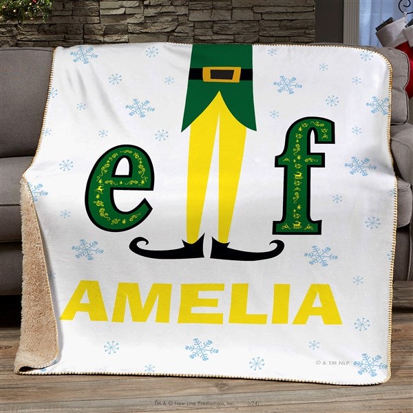 Elf® Personalized Christmas Blanket - 51709