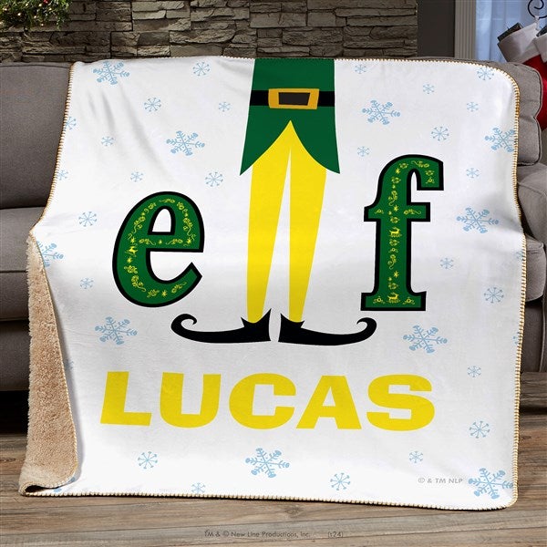 Elf® Personalized Christmas Blanket - 51709